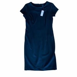 Ann Taylor Cap Sleeve Shift Black Dress